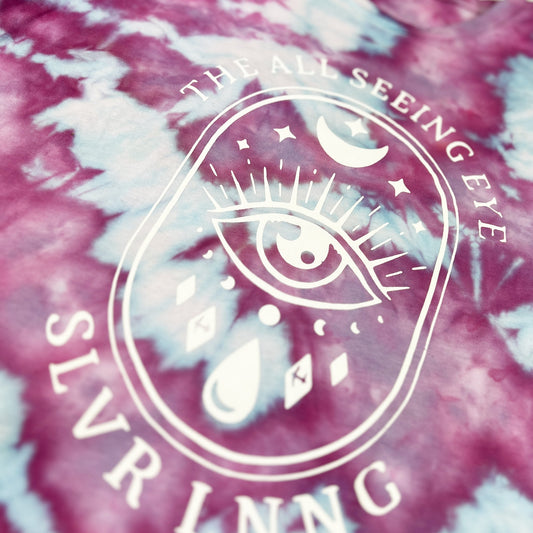 All Seeing Eye - Women’s relaxed Fit Tie-dye T-shirt- Infused With Lapis Lazuli