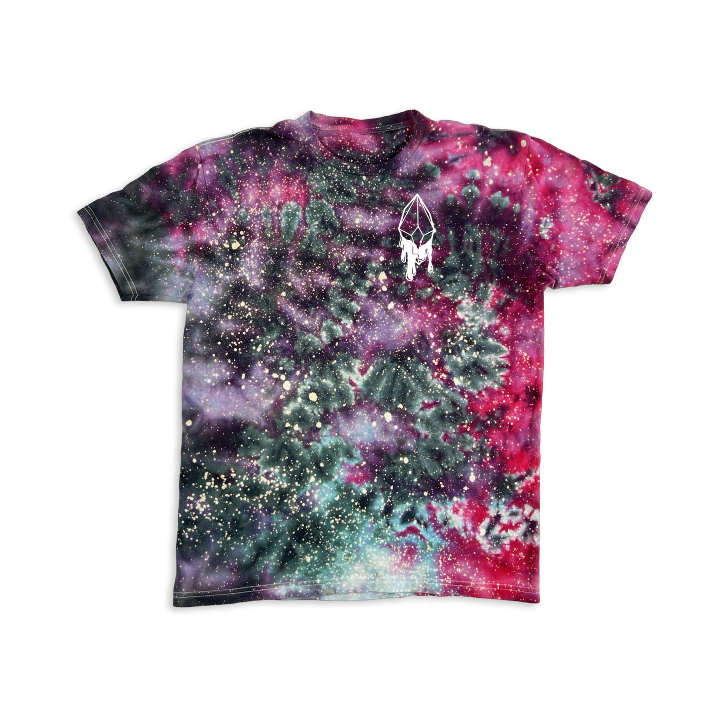 Cosmic Cycle Zodiac Calendar-Unisex Tie dye T-shirt- Infused with Labradorite