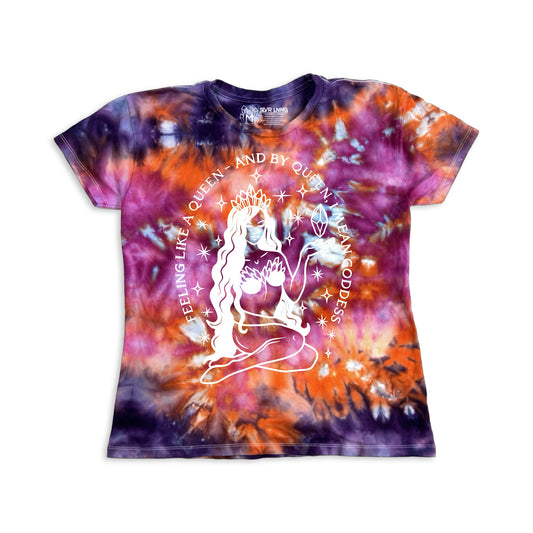 Crystal Empress Women’s relaxed Fit Tie-dye T-shirt- Infused With Rose Quartz